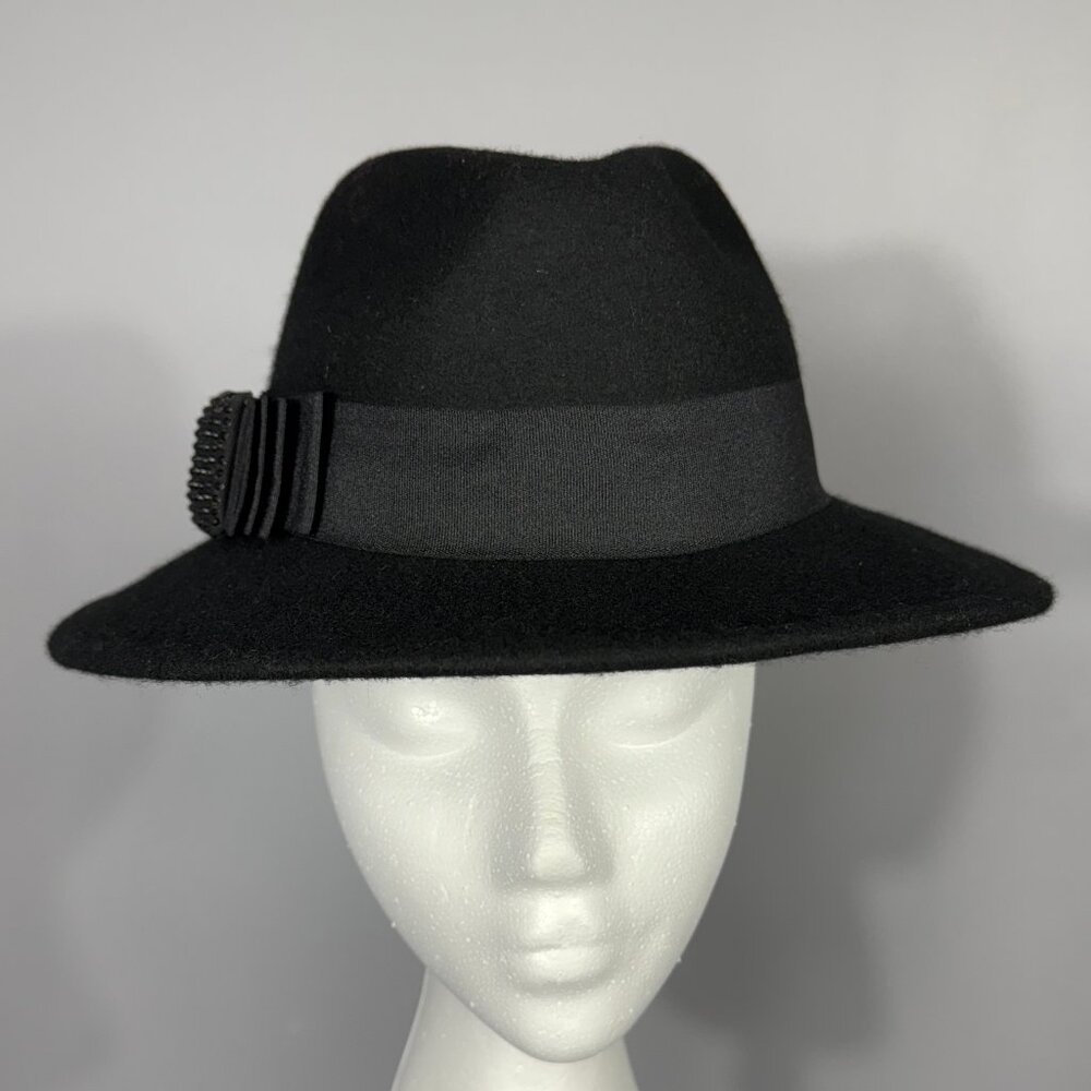 Black 100% Wool Fedora